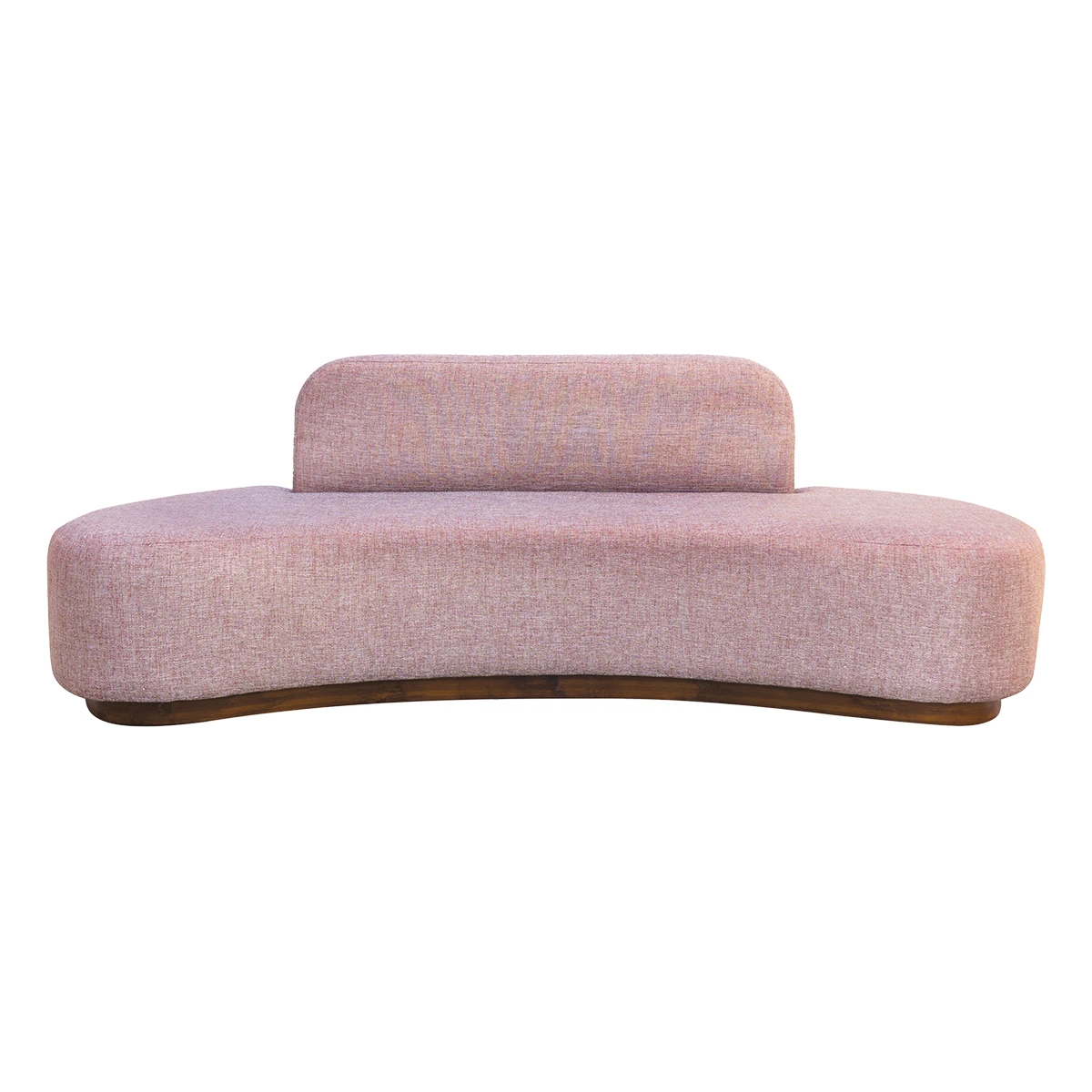 OLYMPIA  sofa in wood and velvet - Pink color