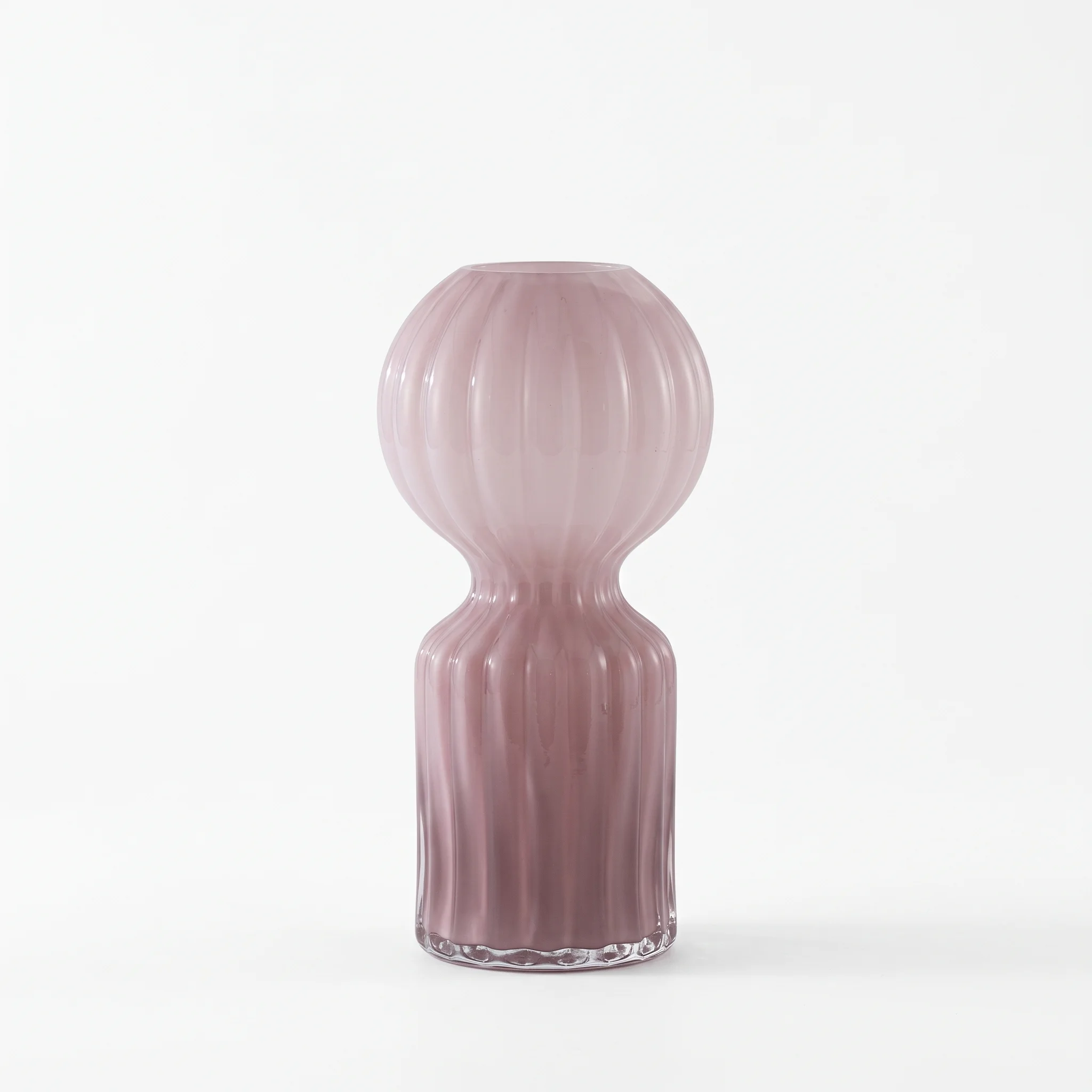 Bulbe Cannelé – Handblown Ribbed Glass Art Vase