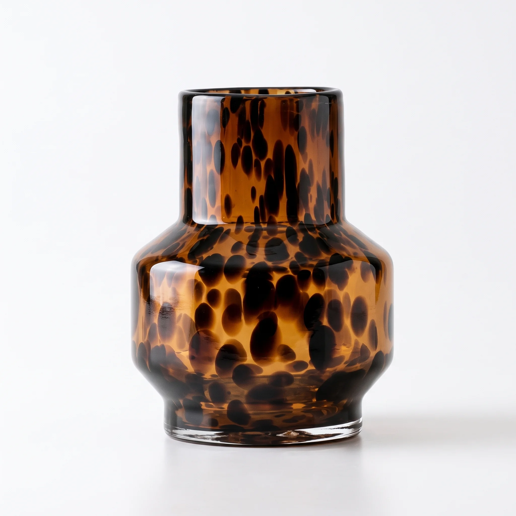 Tortoiseshell – Handblown Glass Patterned Vase