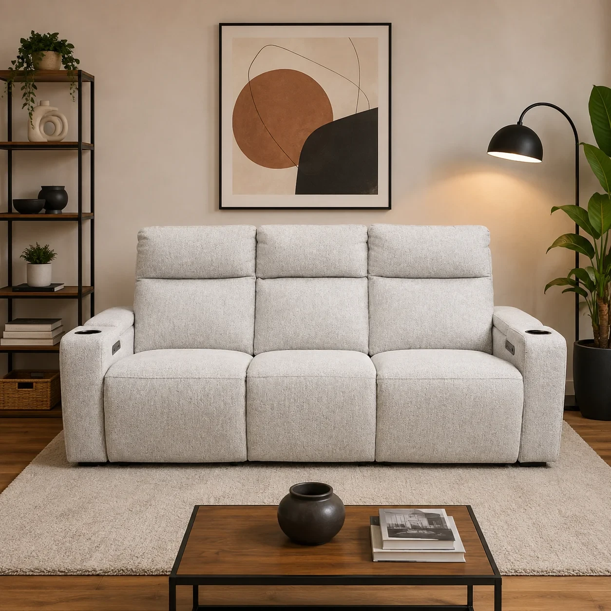 Cadre de Lit King Size 160cm Moderne Blanc - Lit Plateforme en Bois Mélaminé.