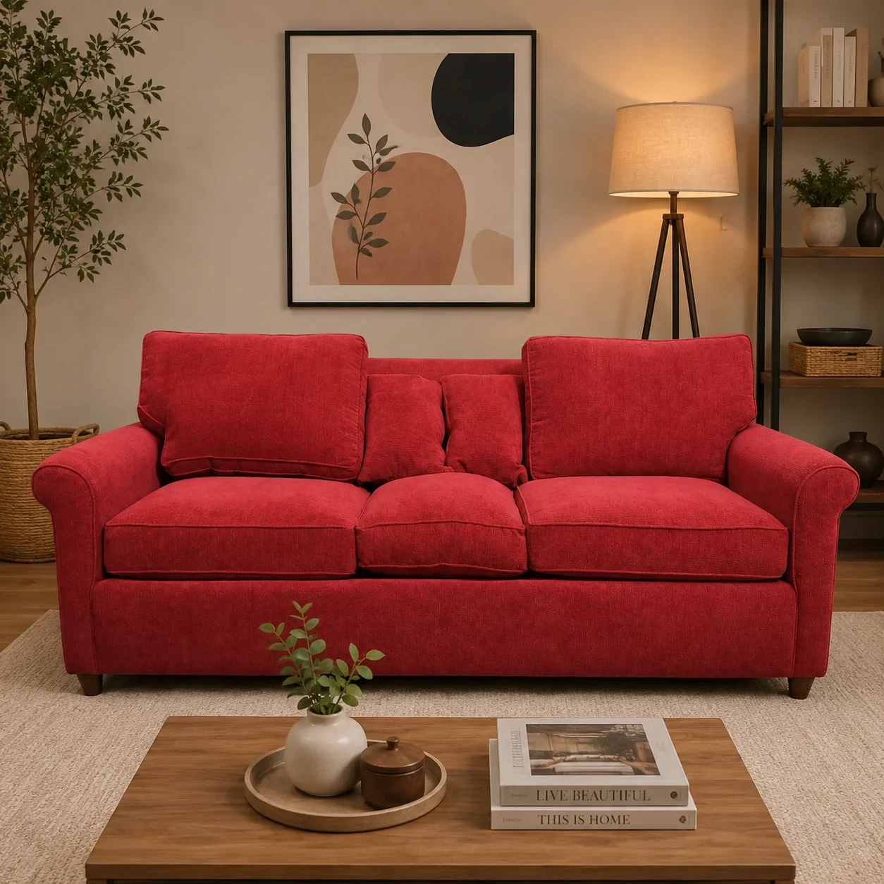 Housse de Coussin Décorative en Velours Bleu Marine - Taie d'Oreiller Carrée avec Détail de Plis Verticaux pour Canapé et Chambre.