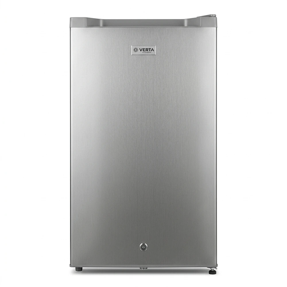 VERTA 1-Door Refrigerator 90L - Mini Bar With Lock and Key - Grey