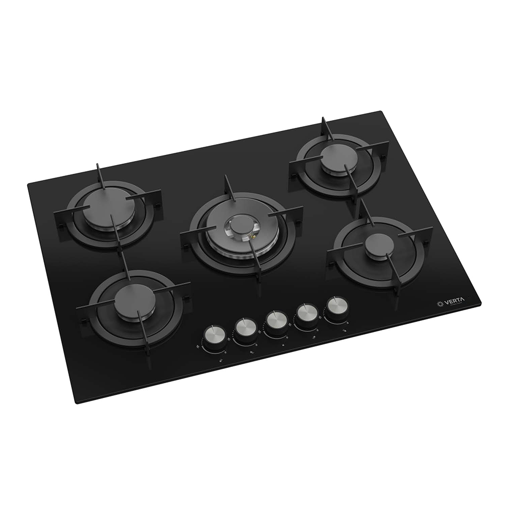 VERTA Built-in Gas Cooker 5-Burner 90 cm -Black