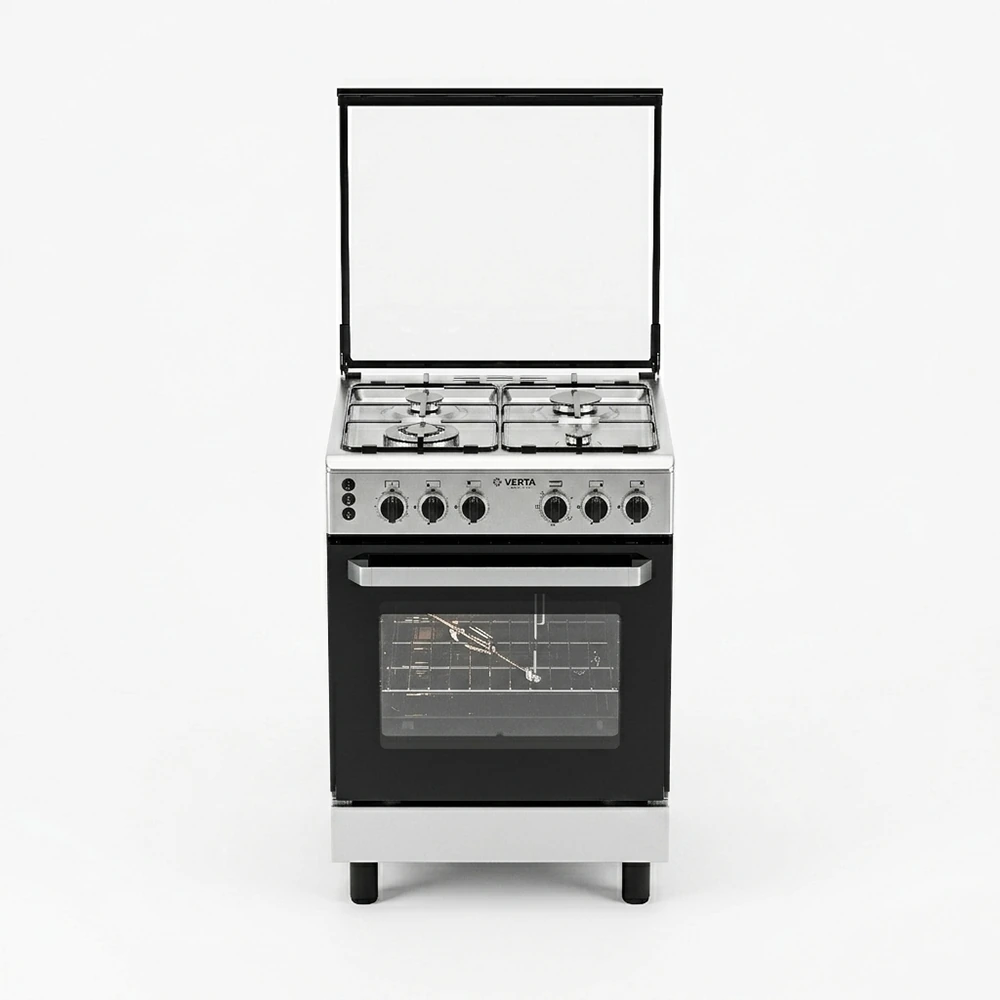 VERTA 4-Burner Freestanding Gaz Cooker - 60cm - Black