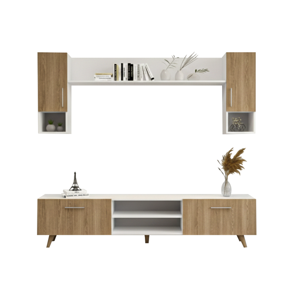 NEXA TV Unit in Beige and White wood color, dimensions - 170 x 45 x 30