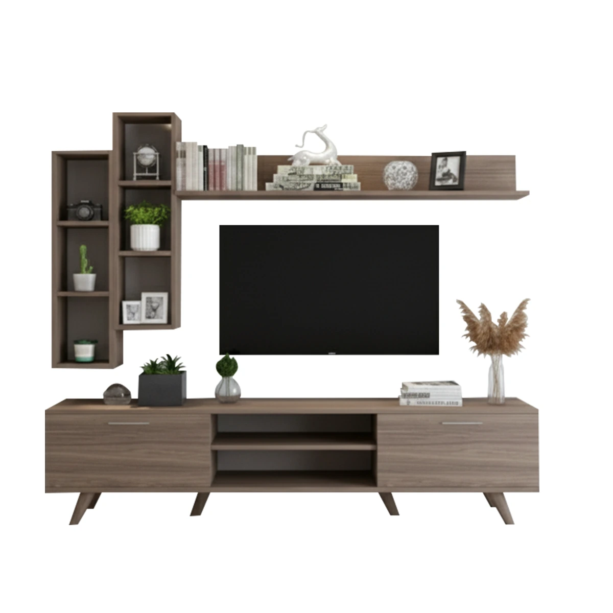 AURA TV Unit in Walnut wood color, dimensions – 170 x 45 x 30