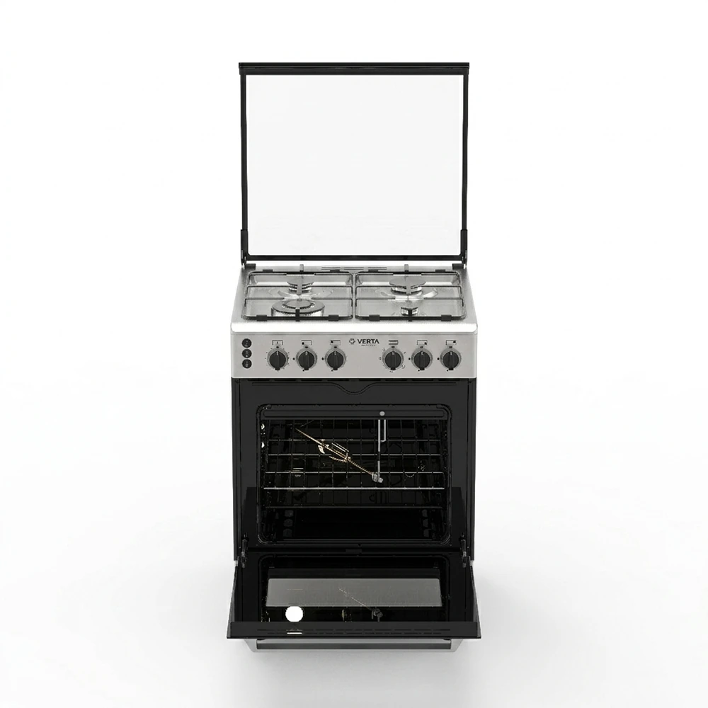 VERTA 4-Burner Freestanding Gaz Cooker - 60cm - Black