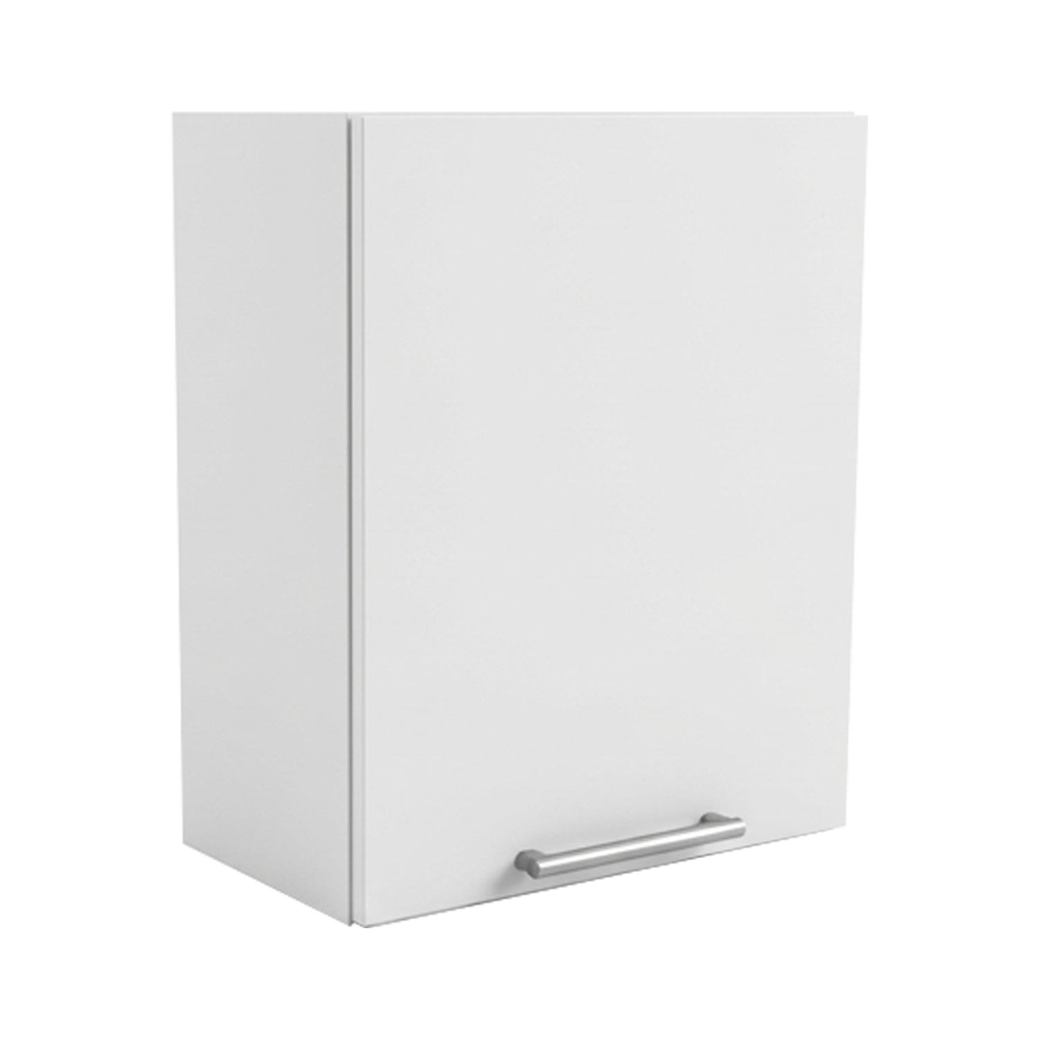 Upper kitchen cabinet, width 60 cm, equipped with a shelf in two colors: white or walnut wood.