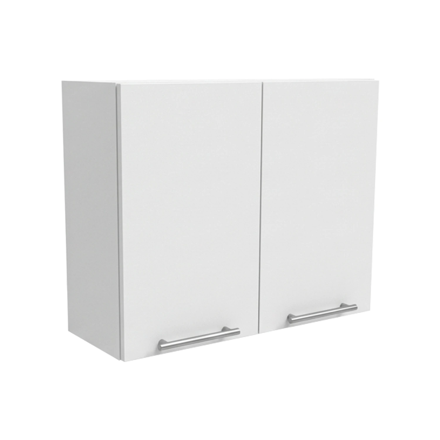 Upper kitchen cabinet, width 90 cm, equipped with a shelf in two colors: white or walnut wood.