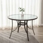 Outdoor Furniture TABLE RONDE SAN ANDRE BRONZE EN VERRE ZT-706