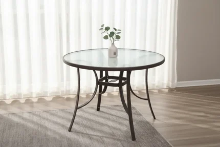 Outdoor Furniture TABLE RONDE SAN ANDRE BRONZE EN VERRE ZT-706