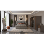 ZIRVE 10-Piece Modern Bedroom Suite - Cream and brown - Image 3