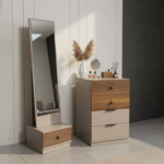 ZIRVE 10-Piece Modern Bedroom Suite - Cream and brown - Image 5
