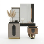 ZIRVE 10-Piece Modern Bedroom Suite - Cream and brown - Image 6