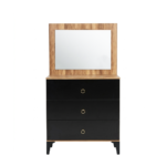Chambre à coucher de Luxe HERMES 5 Pièces - Noir et Or – Image 4