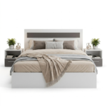 NÜVEO 5-Piece Bedroom Set - Bright White & Grey - Image 2