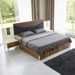 Chambre à coucher Moderne MILANO 5 Pièces – Blanc et Noyer – Image 2