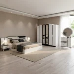 Chambre à coucher Moderne ECLIPSE 5 Pièces – Blanc et Noir