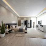 Chambre à coucher Moderne SIRI 10 Pièces – Blanc brillant et noir
