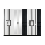 SIRI 10-Piece Modern Bedroom Set – Gloss White & Black - Image 3