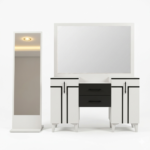 SIRI 10-Piece Modern Bedroom Set – Gloss White & Black - Image 4