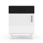 SIRI 10-Piece Modern Bedroom Set – Gloss White & Black - Image 5