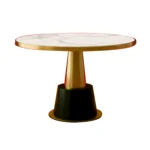 Ensemble de Table tête-à-tête « NÜO » 3 pièces – Beige et Or – Image 2