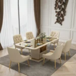 Ensemble de Table à manger Luxor 5 pièces - beige