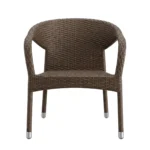 chaise d'extérieur en rotin - pour jardin ou balcon - marron – Image 2