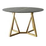 Ensemble de Table tête-à-tête « AURA » 3 pièces – Noir et Or – Image 2