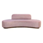 Canapé « OLYMPIA » en bois et velours - Couleur rose – Image 2