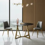Ensemble de Table tête-à-tête « AURA » 3 pièces – Noir et Or