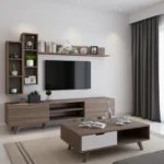 Unité TV « AURA » en couleur Noyer bois, dimensions : 170 x 45 x 30