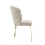 Ensemble de Table à manger « AUREA » 7 pièces – Gris et Or – Image 3