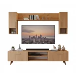 Unité TV « VANTA » en couleur Beige bois, dimensions : 170 x 45 x 30 – Image 2