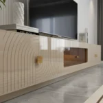 Unité TV « LUMEN » en couleur crème bois, dimensions : 180 x 45 x 35 – Image 2
