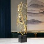 Sculpture décorative en alliage sur le thème des notes de musique pour bureau, décoration artistique pour la maison, cadeaux pour pianistes, souvenirs, statuette pour votre bureau – Image 4