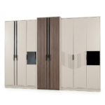 Chambre à coucher moderne NOVA, 10 pièces – Crème et marron – Image 6