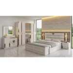 Chambre à coucher Moderne ÉCLAT 5 Pièces – Crème et or