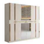 Chambre à coucher Moderne ÉCLAT 5 Pièces – Crème et or – Image 2
