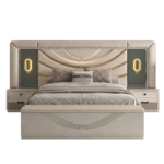 Chambre à coucher Moderne CEDARIS 8 Pièces – Crème et Gris – Image 2