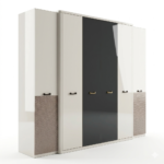 Chambre à coucher Moderne CEDARIS 8 Pièces – Crème et Gris – Image 3