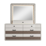 Chambre à coucher Moderne CEDARIS 8 Pièces – Crème et Gris – Image 4