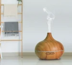 Diffuseur d’arômes élégant aspect bois pour huiles essentielles, éclairage LED de 7 couleurs et minuterie, 300 ml, humidification stylée de la pièce pour votre maison – Image 2