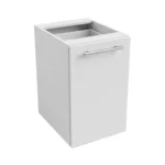 Meuble de cuisine basse, largeur 45 cm, équipée d'une étagère en deux couleurs : blanc ou bois de noyer.