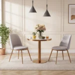 Ensemble de Table tête-à-tête « MARBRA » 3 pièces – Gris et Or