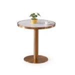 Ensemble de Table tête-à-tête « MARBRA » 3 pièces – Gris et Or – Image 3