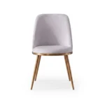 Ensemble de Table tête-à-tête « MARBRA » 3 pièces – Gris et Or – Image 4
