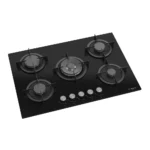 Plaque a Gaz Encastrable « VERTA » 5 Foyers 90 cm - Noir