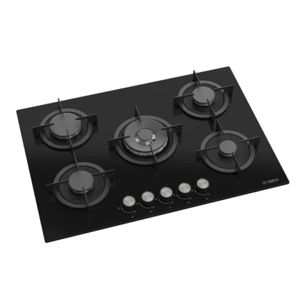 Plaque a Gaz Encastrable « VERTA » 5 Foyers 90 cm - Noir